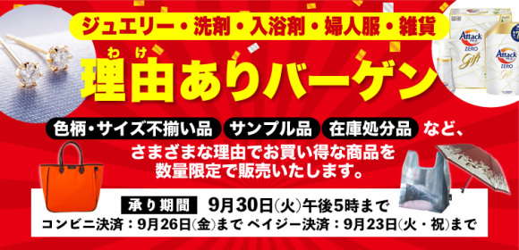 理由ありバーゲン
