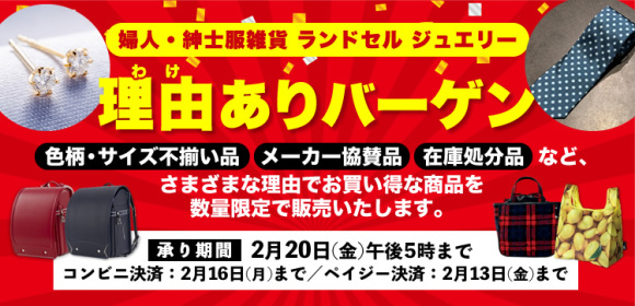 理由ありバーゲン