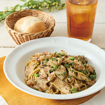 エリンギとポークの黒ゴマソイソースパスタ｜売場からのご案内｜天満屋